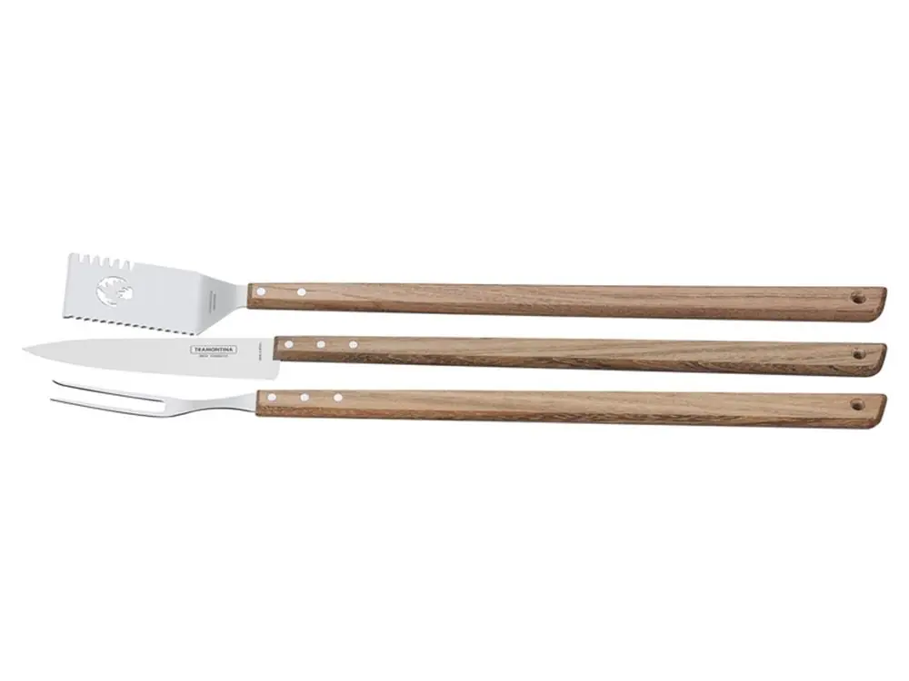 Jogo Tramontina P/churrasco Inox 3p 3pcs
