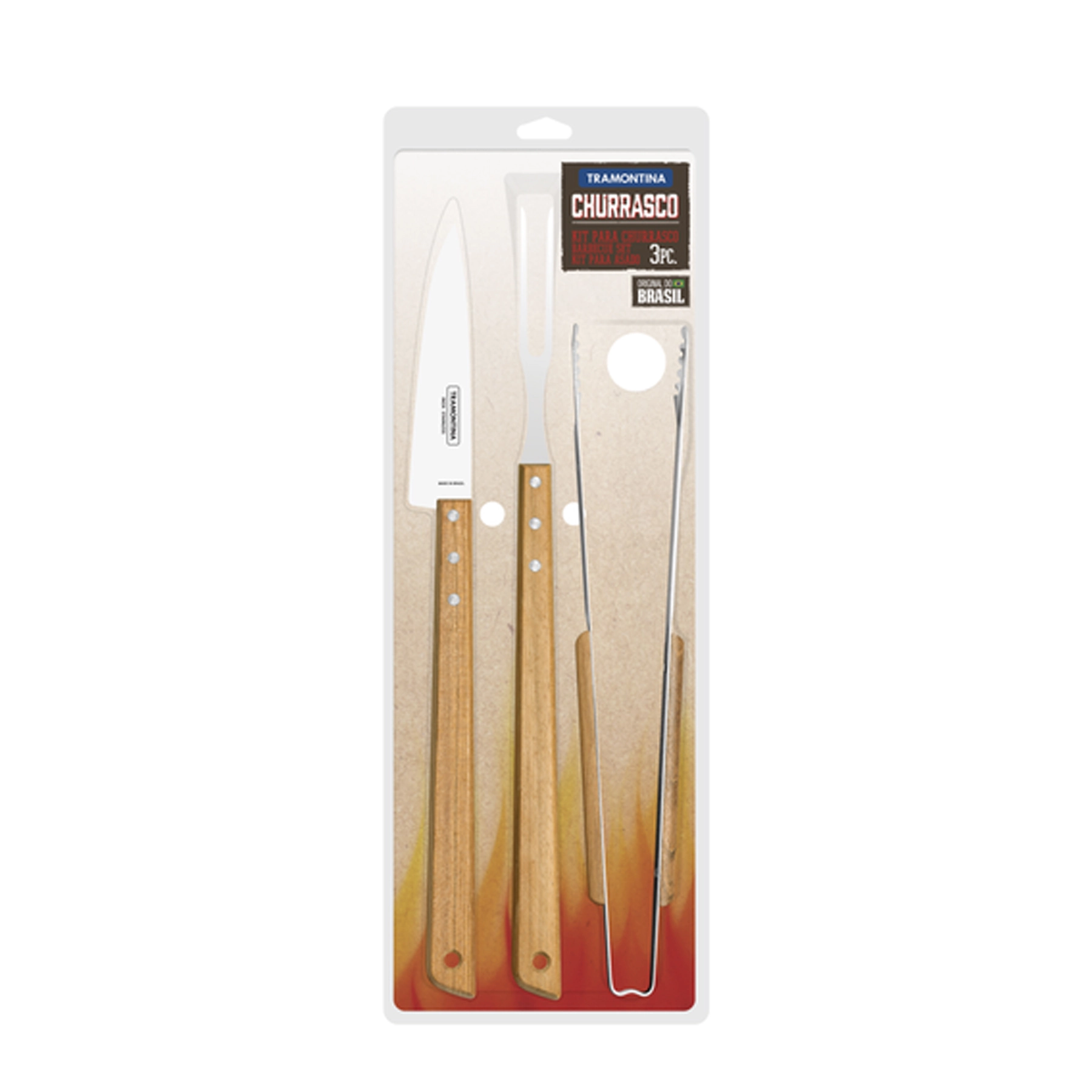 Conj Churrasco Tramontina Inox 3pc Longo