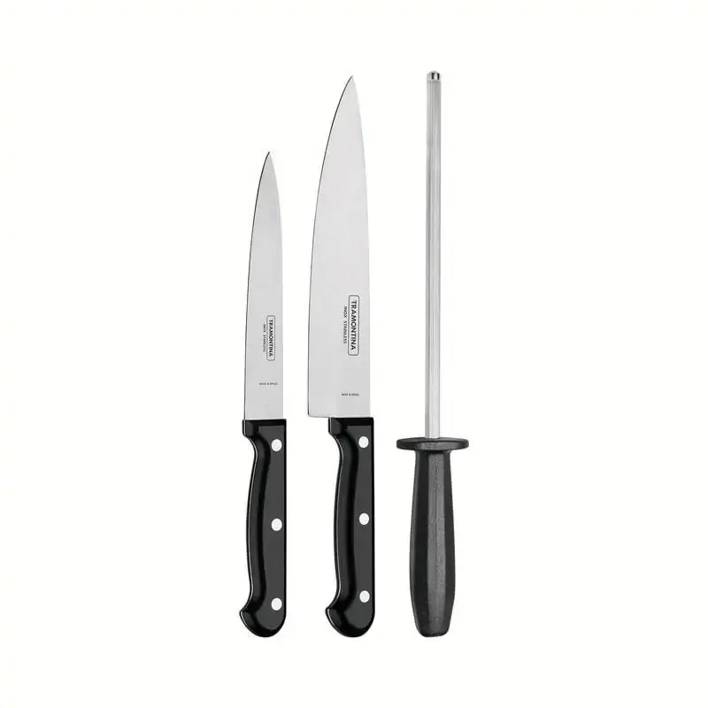 JOGO FACA INOX 3PC ULTRACORTE PRE