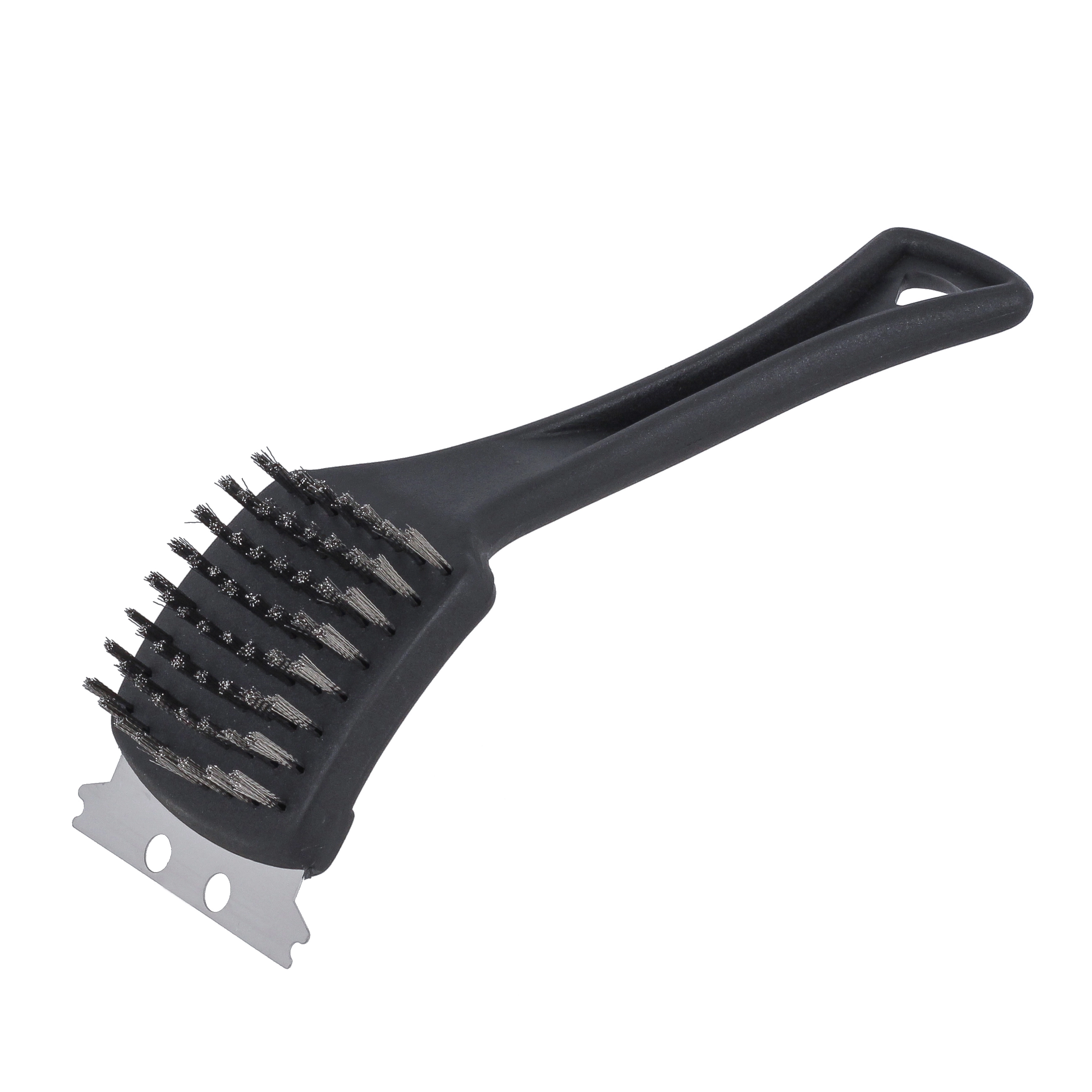 Escova para Churrasco com Cerdas em Aço Inox 29x12cm