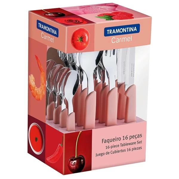 Tramontina Inox E Plástico Carmel Carmim 16 Peças