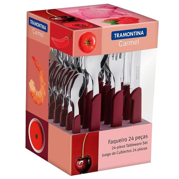 Tramontina Inox E Plástico Carmel Carmim 24 Peças