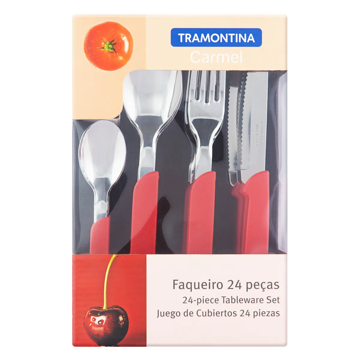 FAQUEIRO INOX 24PC CARMEL CARM/MEDI
