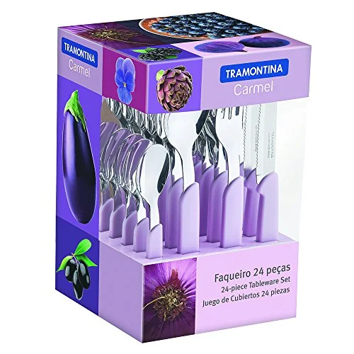 FAQUEIRO INOX 24PC CARMEL PURP/CLAR