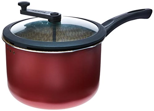 Pipoqueira Tramontina Paris em Alumínio com Revestimento Antiaderente Starflon Max Vermelho com Tampa de Vidro 22 cm 4,8