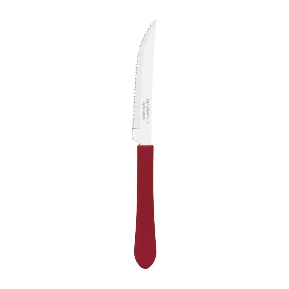 Faca para Churrasco Leme Vermelha Tramontina