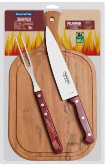 Kit Churrasco Tramontina Polywood 3pcs