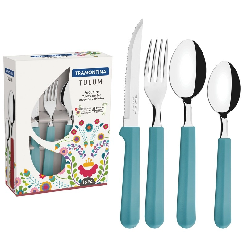 Faqueiro Inox Tramontina 16pc Tulum Amar