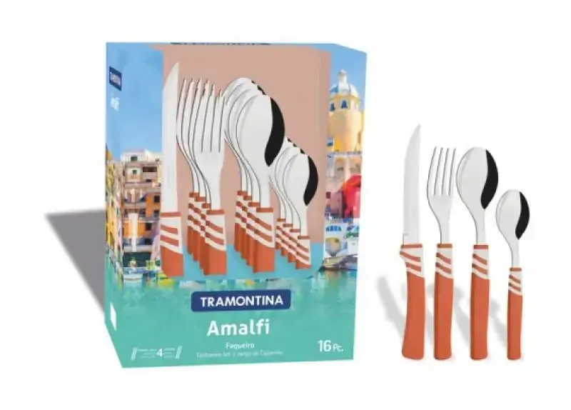 Faqueiro Tramontina Inox 16pc Amalfi