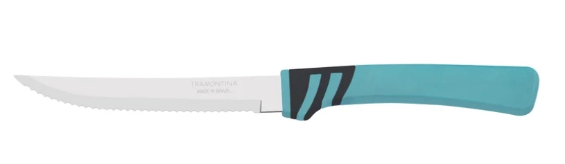 Faca Churrasco Fruta Amalfi Inox Turquesa 23470115 Tramontina