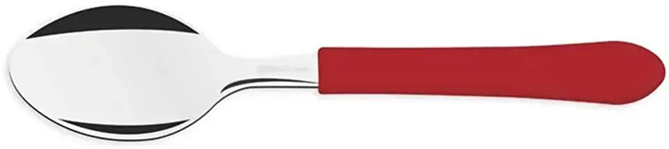 Colher P/sobremesa Inox Leme Vermelho