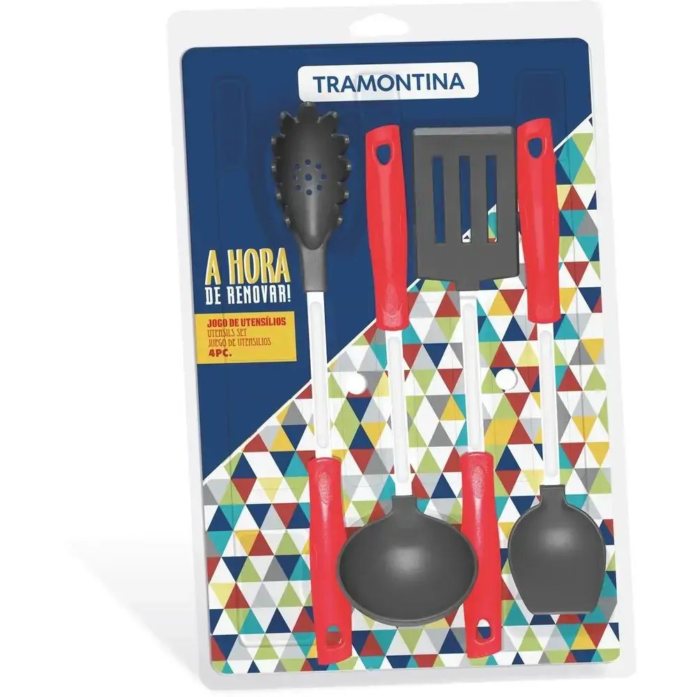 Cjo Utensilios Tamontina 4 Pcs Verm