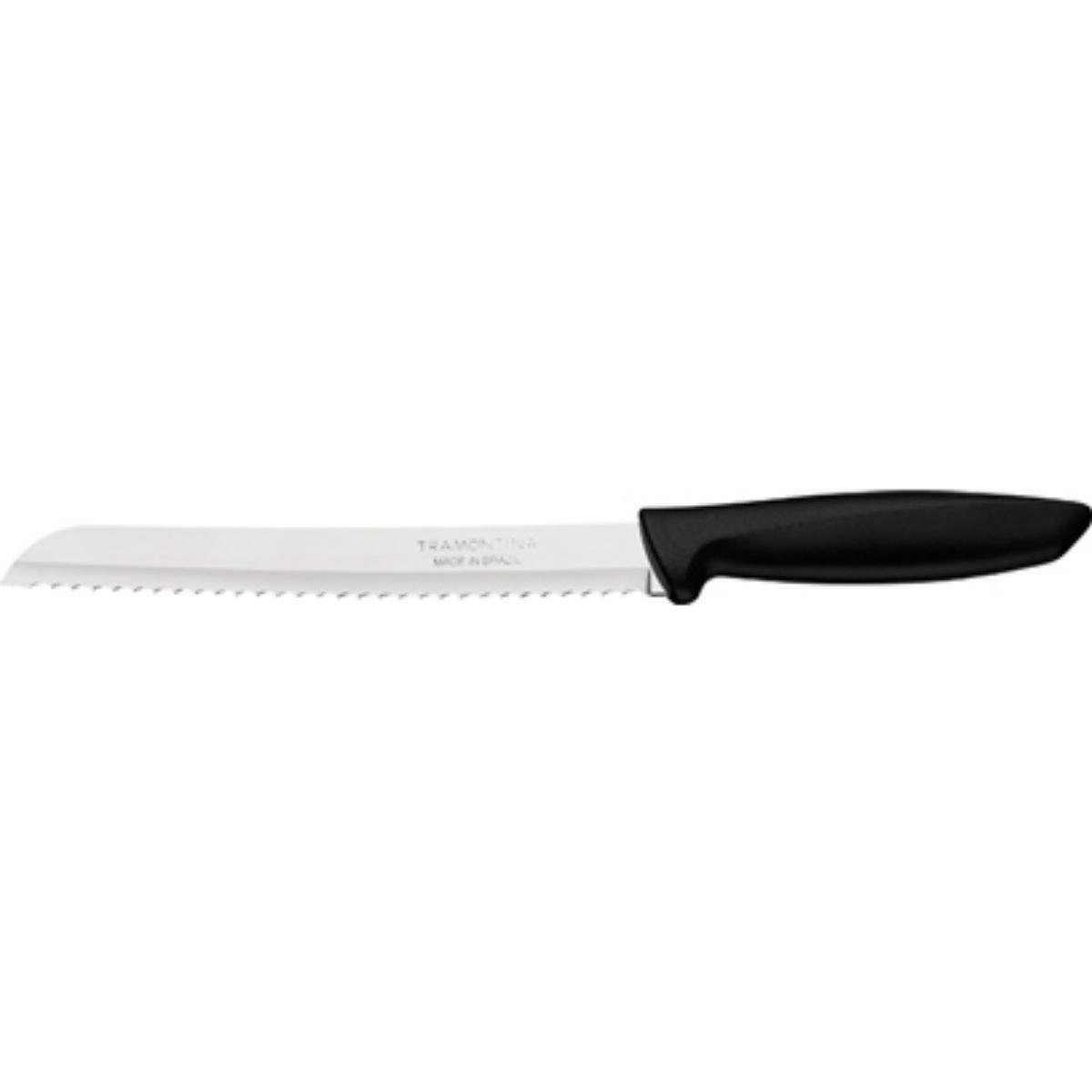 Faca para Pão Plenus TRAMONTINA INOX Nº8 Preto Unidade