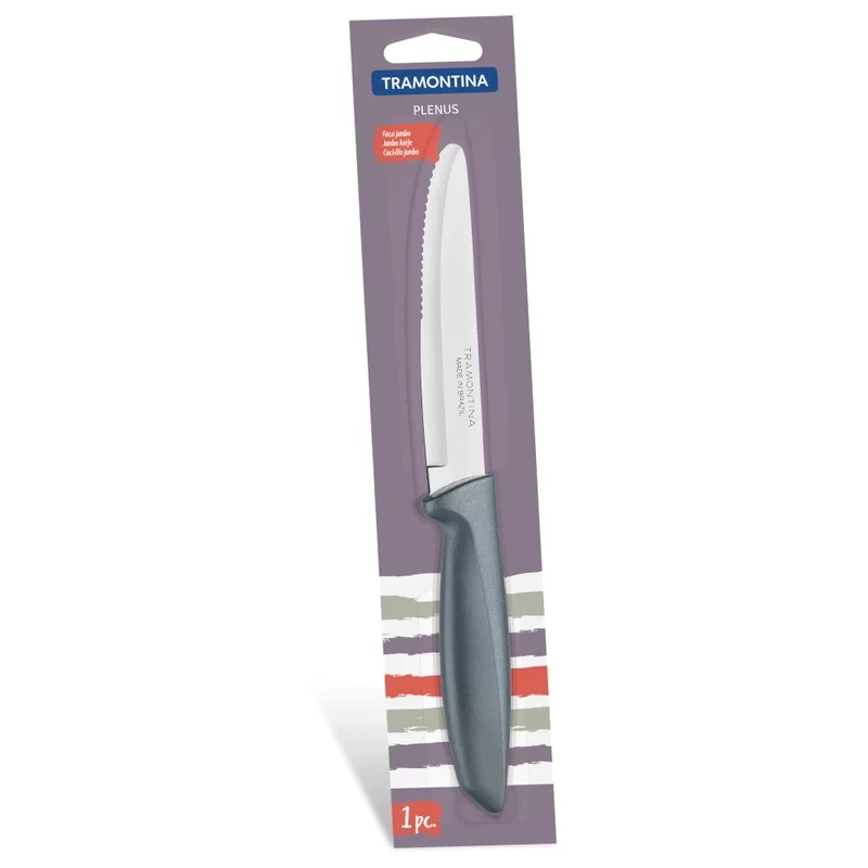 Faca Churr Tramontina Jumbo Inox 5 Plen Cinza C/12
