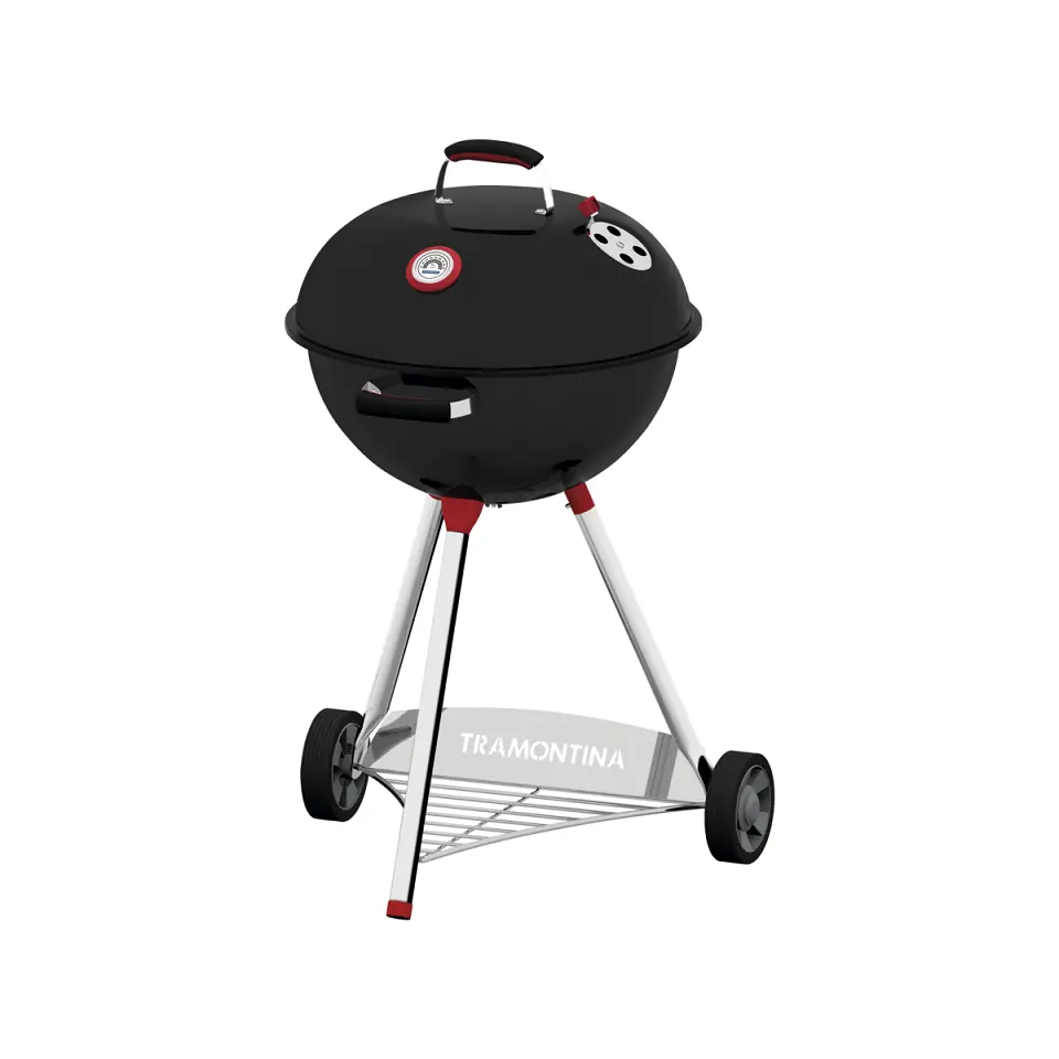 Churrasqueira A Carvão Tcp-560 Com Grelha E Utensílios Em Aço Inox Tramontina