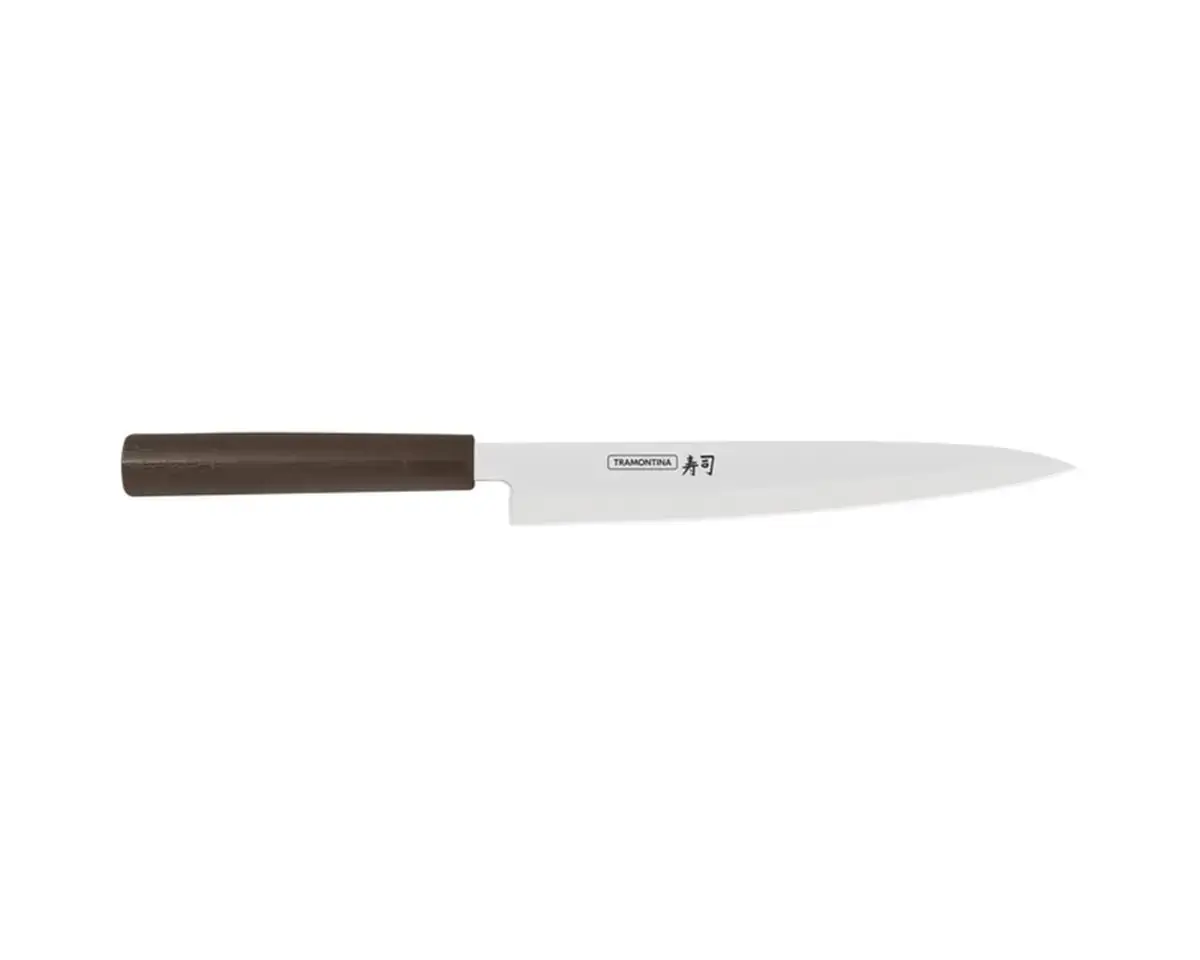 Faca Yanagiba Tramontina Sushi Lâmina Aço Inox 9 Polegadas