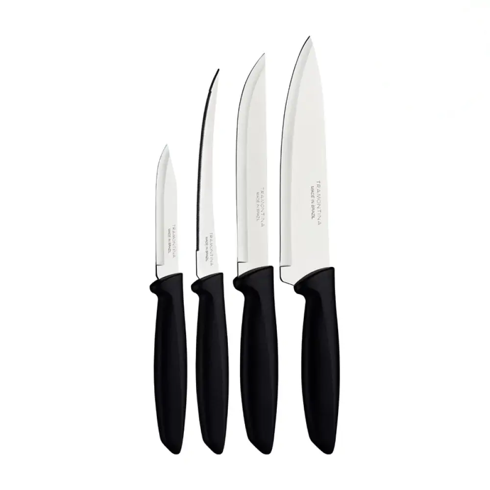 Conj Facas Tramontina Plenus 4 Pc Preto