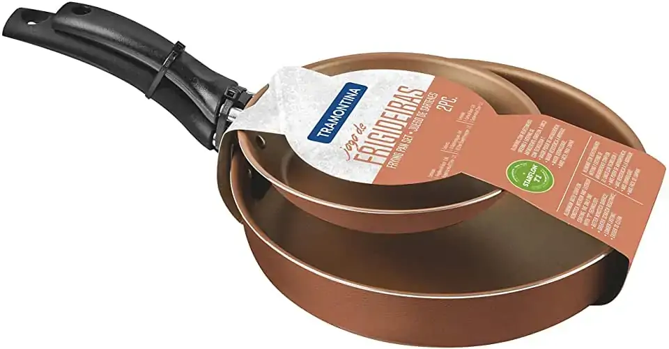 Tramont.jogo De Frigideiras Alum.turim C/2 Pcs Bronze