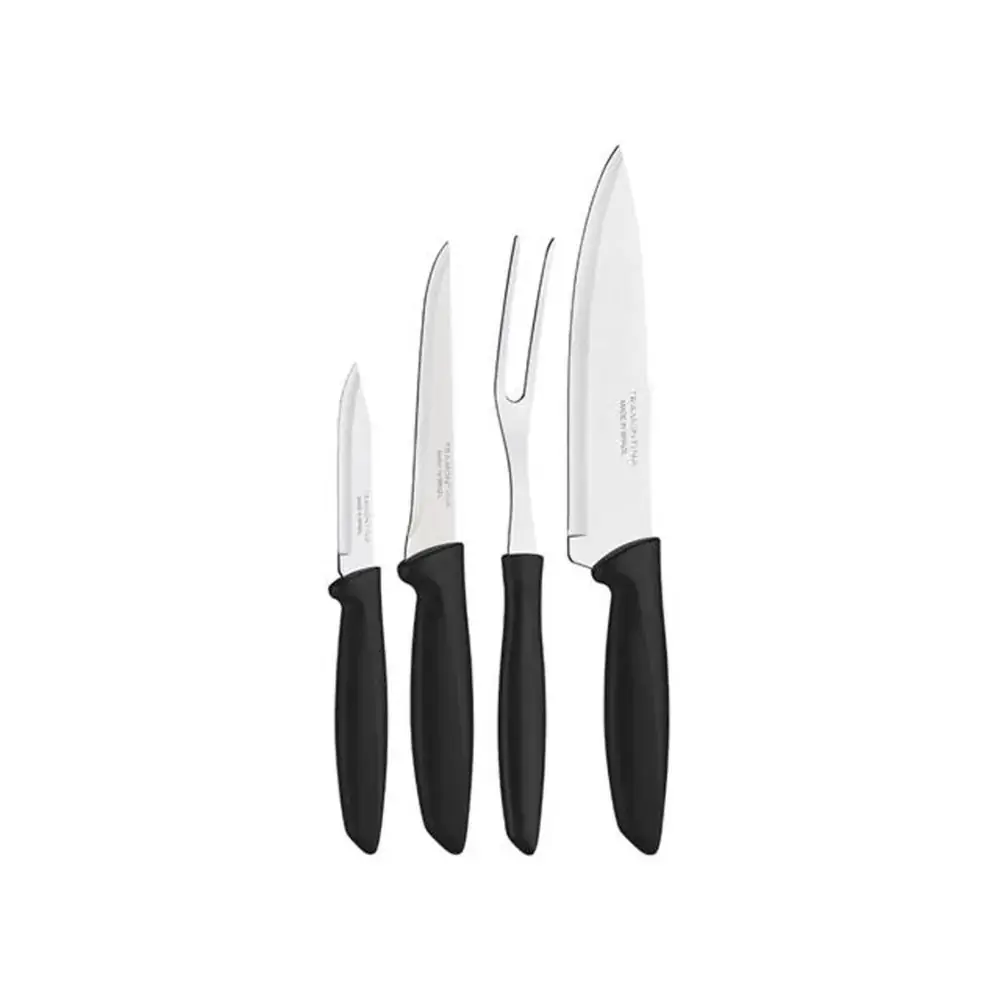 Jogo De Faca Tramontina Inox Plenus Preto 4pc