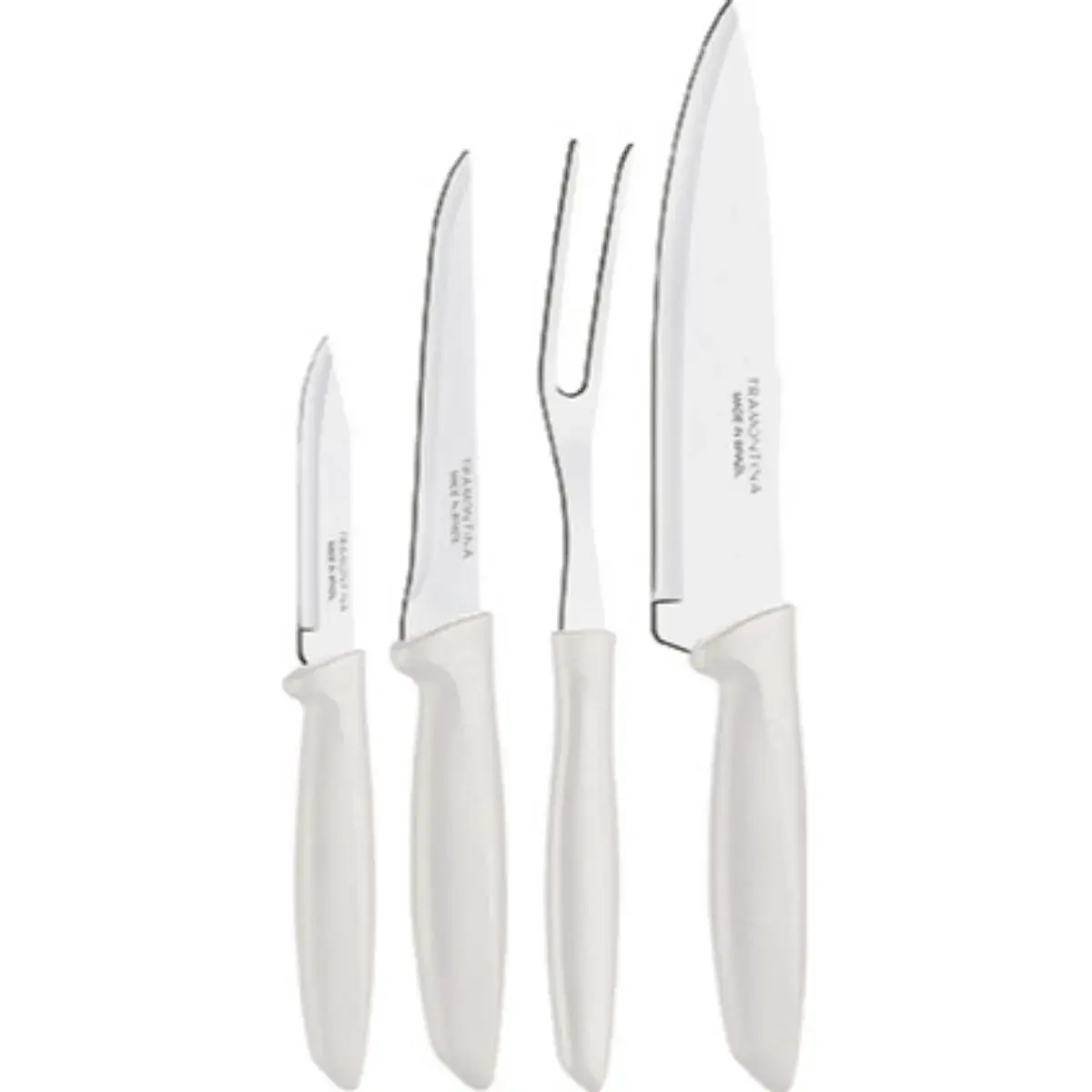 Jogo com 4 Facas Inox Plenus Branco