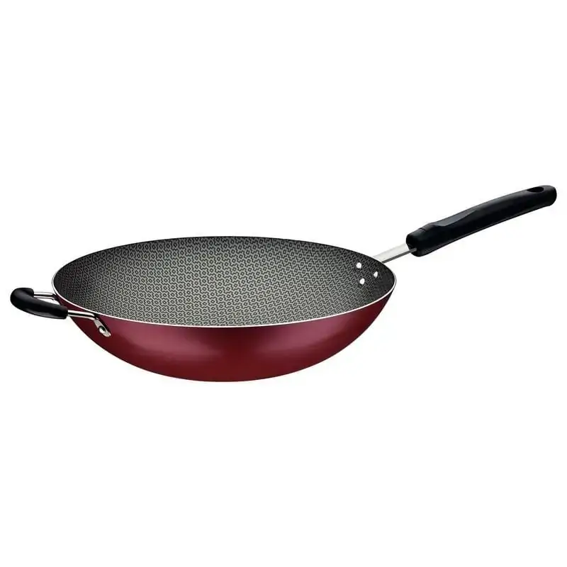 Wok Tramontina Loreto Antiaderente Cabo Baquelite Vermelha 36cm 6L
