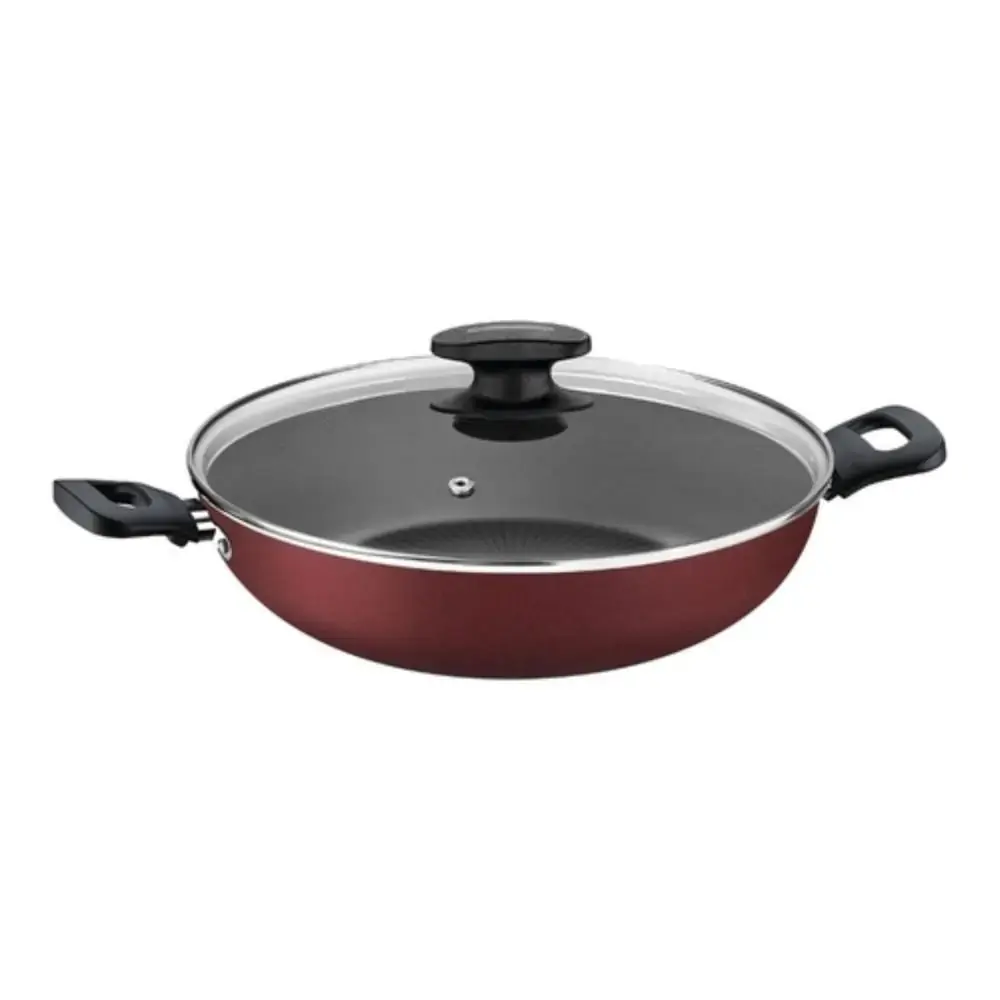 PANELA WOK 28CM 3,3L LORETO VERMELHO ALUMINIO 27817022 TRAMONTINA