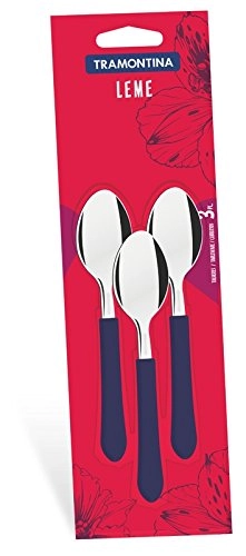 Conj Colher Cha Inox 3pc Leme Azu