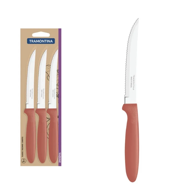 Conj Facas Chur Inox 3pc Ipanem Goi