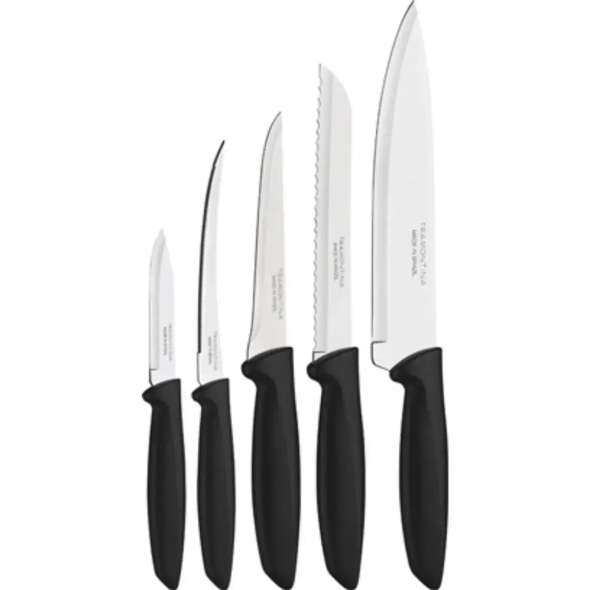 Jogo de Facas 5 Peças Inox Plenus Preto