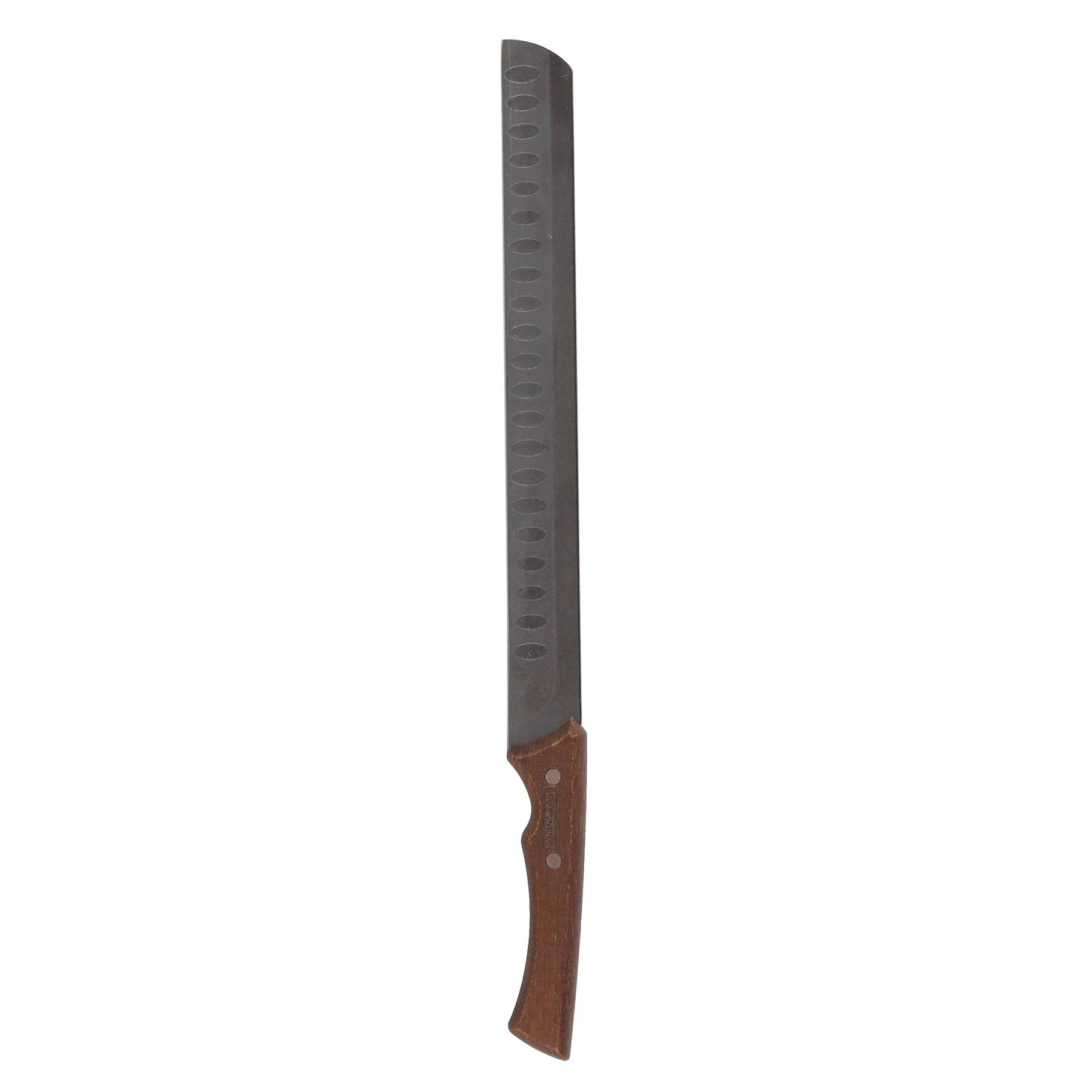 Fsc Certificado Faca Slicer/fatiar 12 Churrasco Black Lamina De Aco Inox E Cabo Madeira