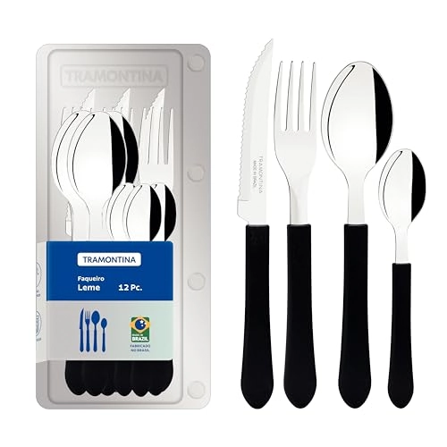 Faqueiro Inox Leme Tramontina 12pcs Preto