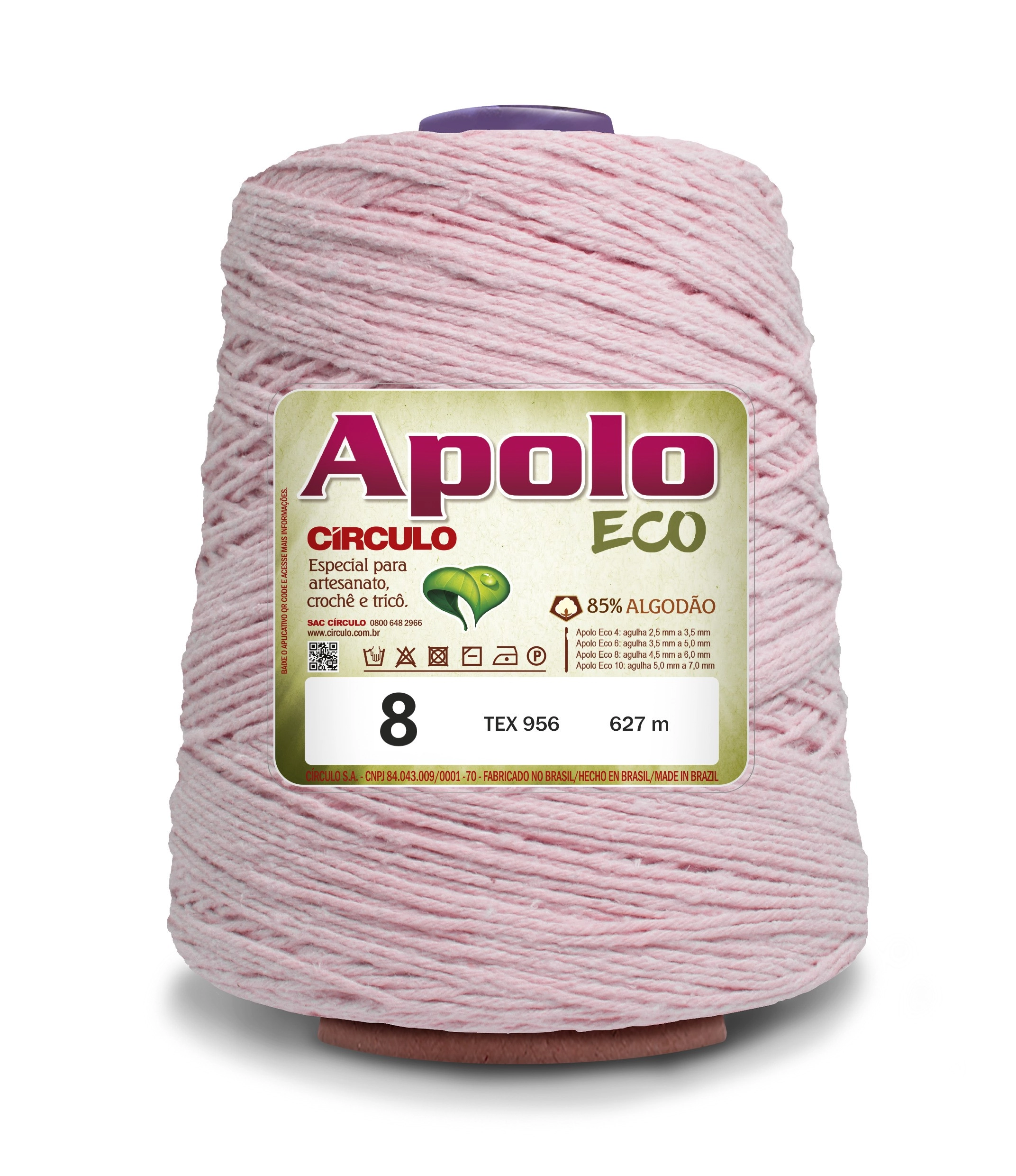 Barbante Circulo Apolo Eco 8 Rosa Bebe 600g 3526