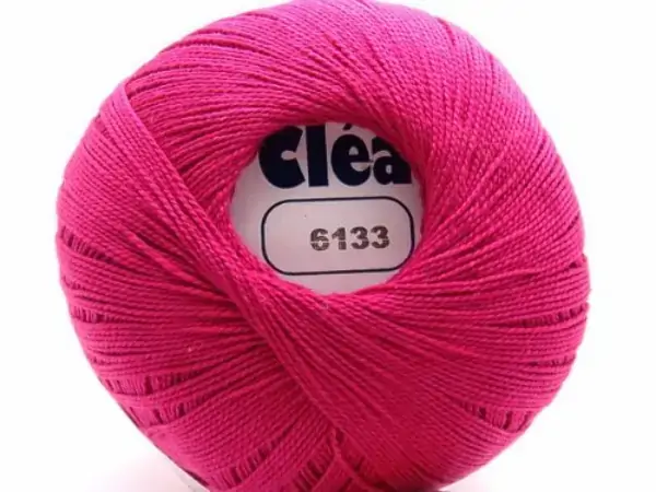 Free Ship Deep Fuchsia 10 Crochet Cotton Thread Yarn Knitting. 100 Mercerized