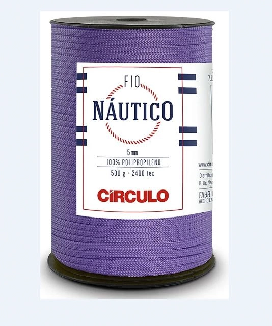 Cordao Fio Nautico 5mm 500g  6581 Lilas Atacado Rolo C/208mts Circulo