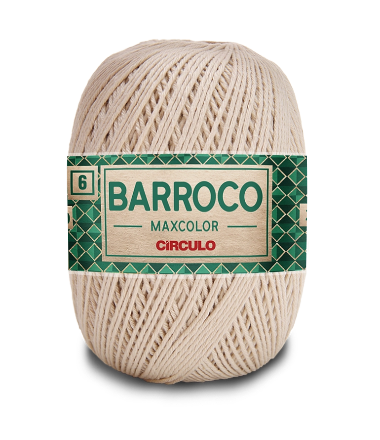 BARBANTE BARROCO MAX COLOR 6 400g COR PORCELANA 7684 CíRCULO