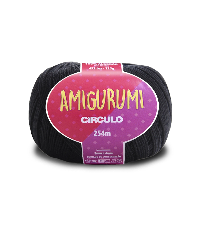 Fio Amigurumi Cor8990 Preto