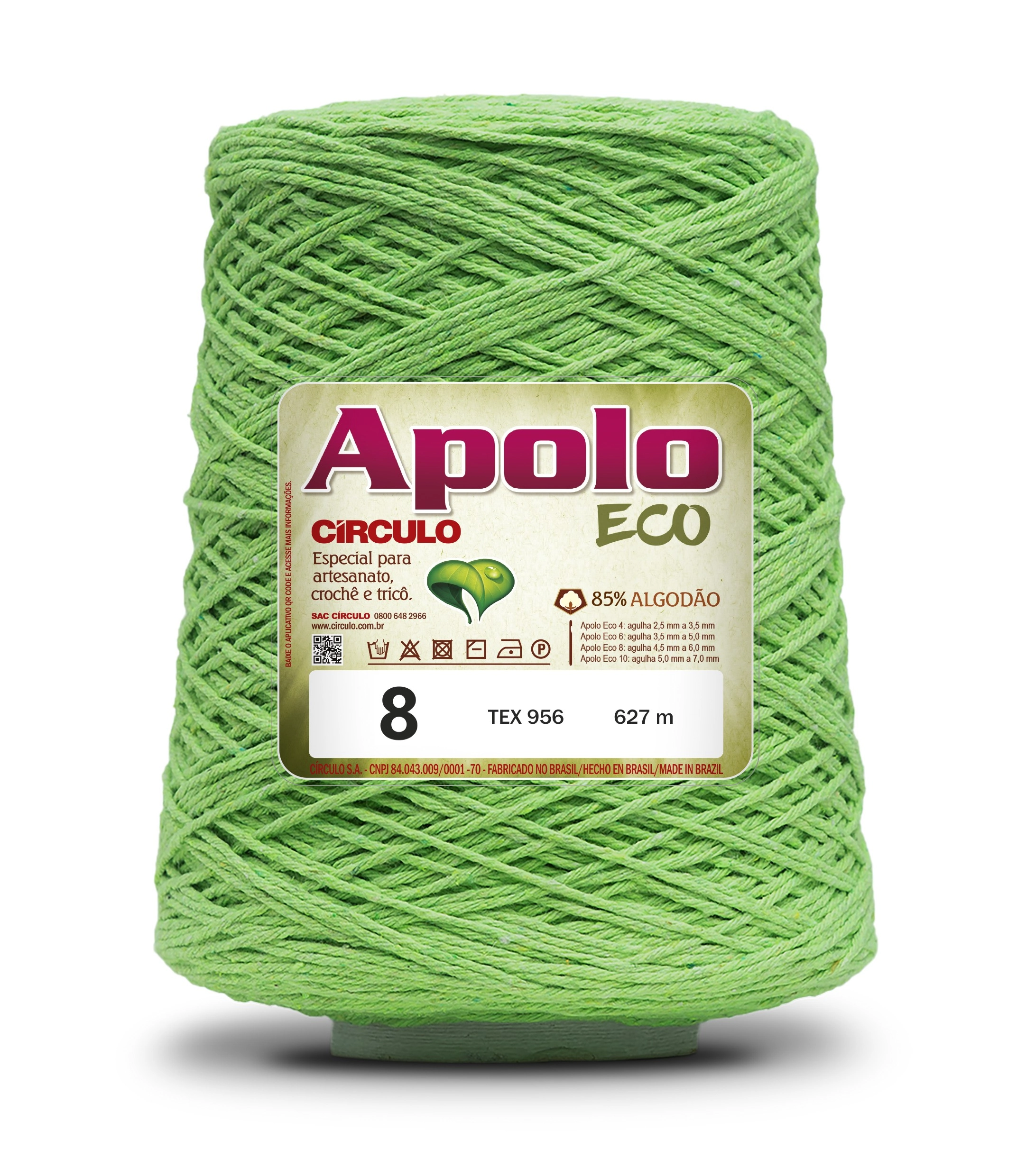 Barbante Circulo Apolo Eco 8 Limao 600g 5086