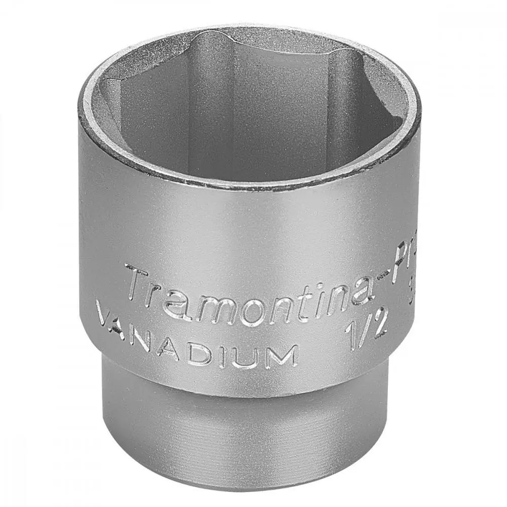 Soquete Sextavado Em Aço Cromo Vanádio 1.1/4" - Encaixe 1/2"