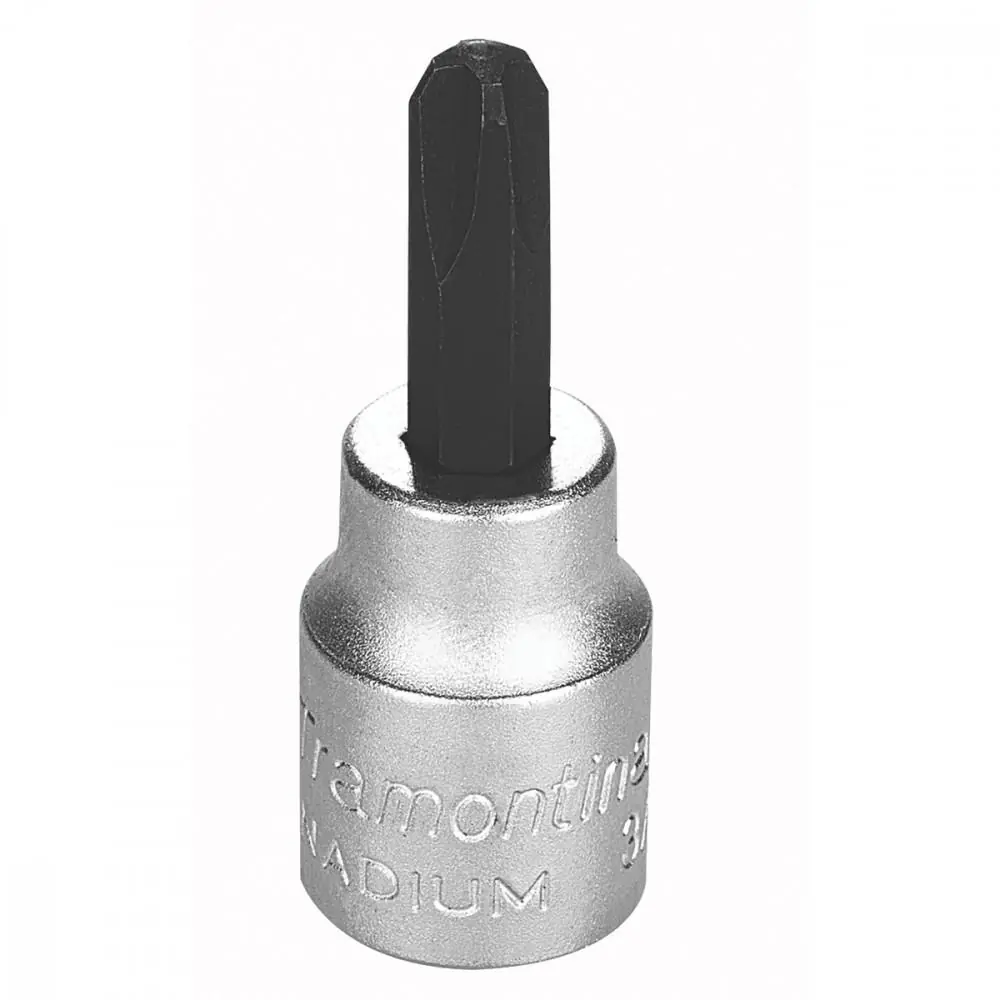 Soquete Em Aço Cromo Vanádio Ponta Cruzada Nr 4 - Encaixe 3/8"