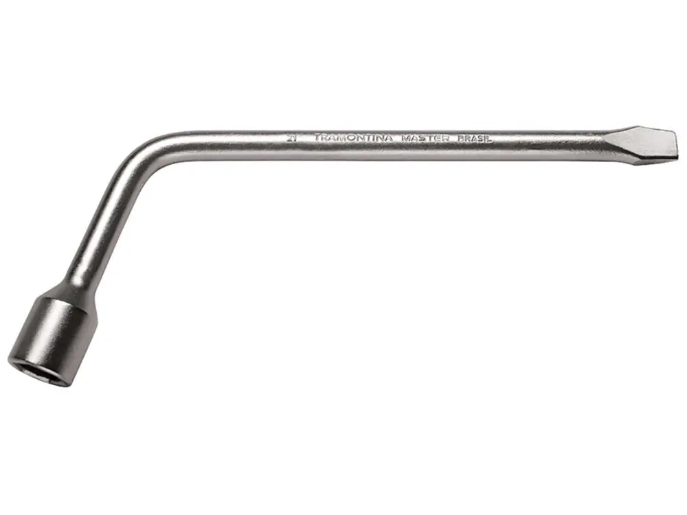 Chave De Roda Tipo L 21mm Corpo Forjado Em Aco Especial Temperado Cromado Tramontina