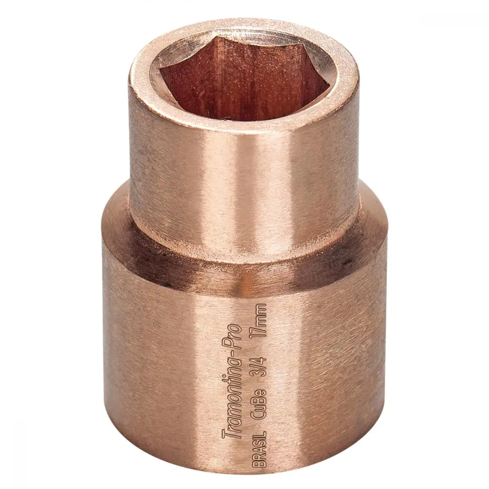 Soquete Sextavado Em Cobre-berílio 17 Mm - Encaixe 3/4"