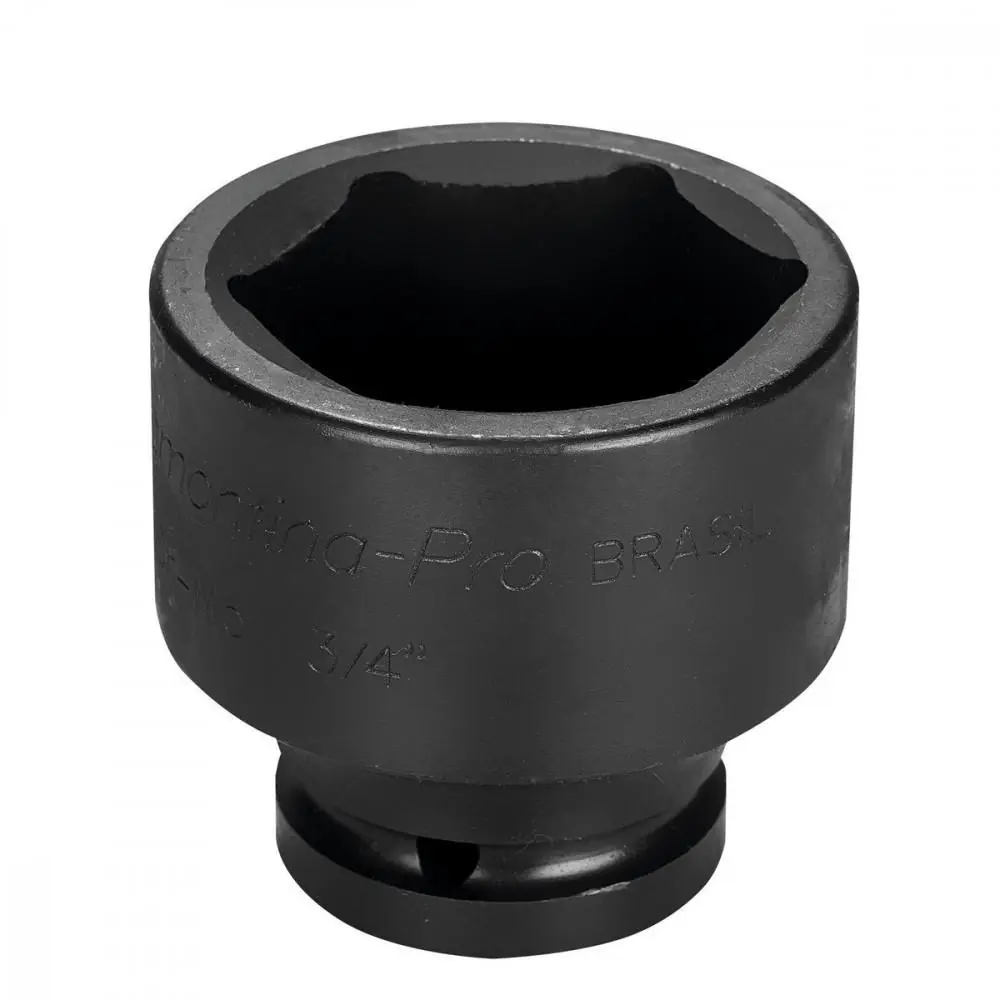 Soquete De Impacto Sextavado Em Aço Cromo Molibdênio 1.1/4" - Encaixe 3/4