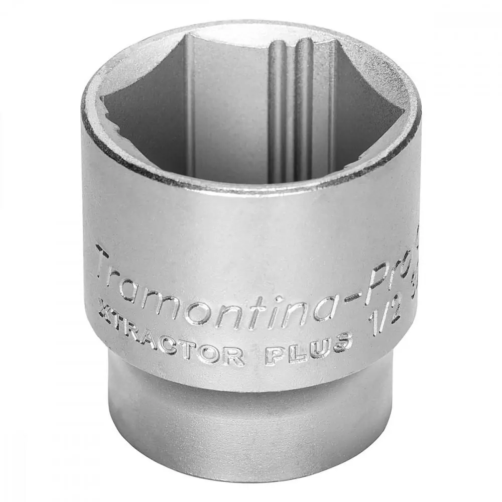 Soquete Xtractor Plus Em Aço Cromo Vanádio 8 Mm - Encaixe 1/2" Tramontina Pro