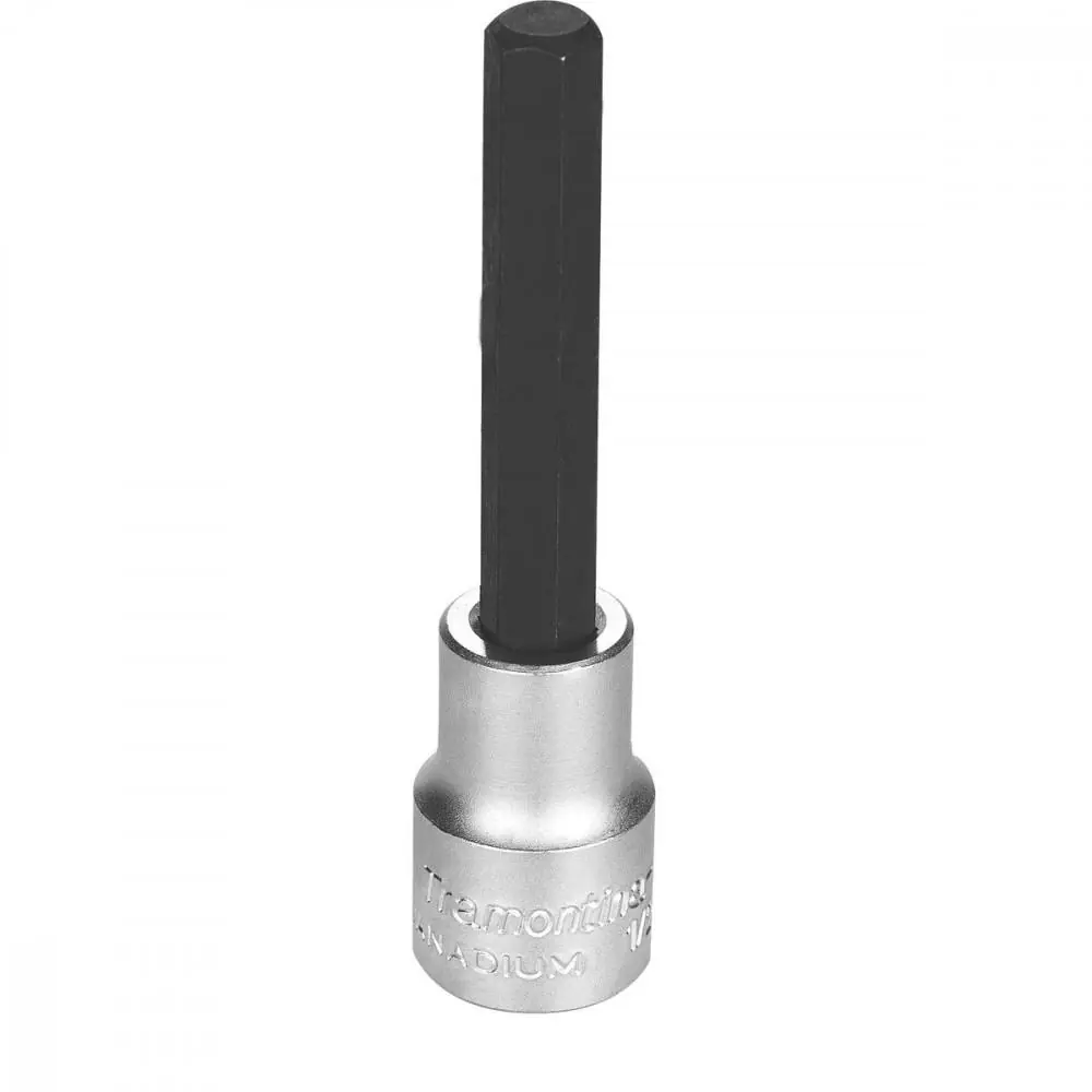 Soquete Longo Em Aço Cromo Vanádio Ponta Hexagonal 8 Mm - Encaixe 1/2" Tramontina Pro