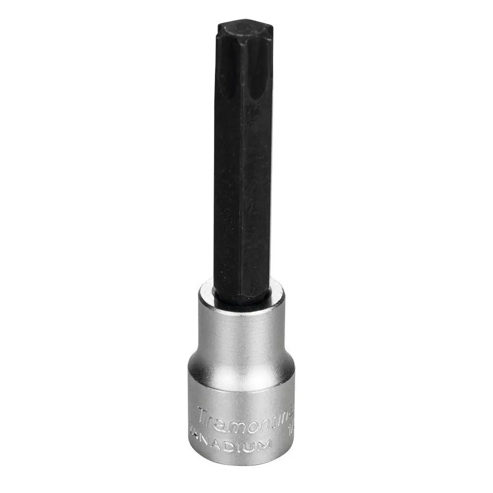 Soquete Longo Em Aço Cromo Vanádio Ponta Trafix T60 - Encaixe 1/2"