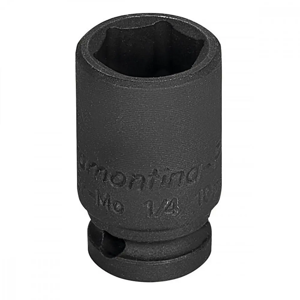 Soquete De Impacto Sextavado Em Aço Cromo Molibdênio 12 Mm - Encaixe 1/4