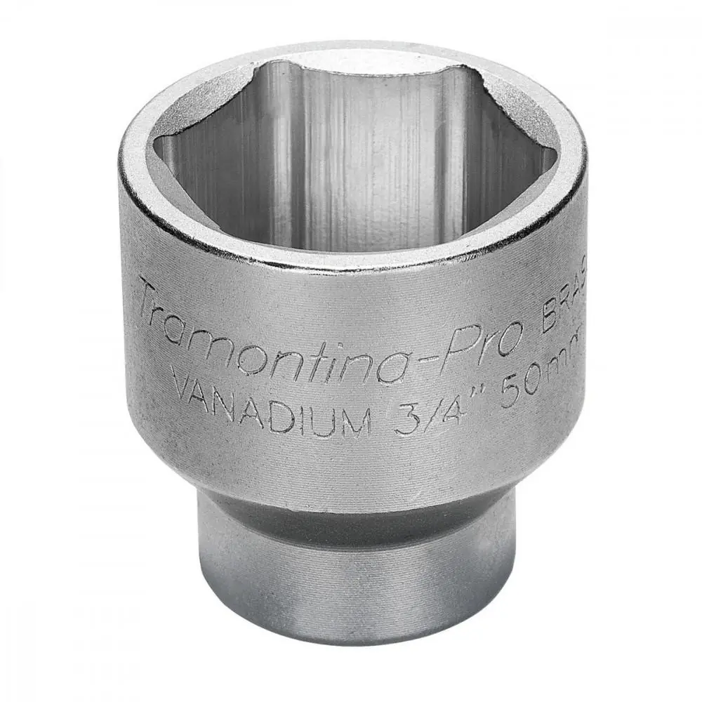 Soquete Sextavado Em Aço Cromo Vanádio 19 Mm - Encaixe 3/4"