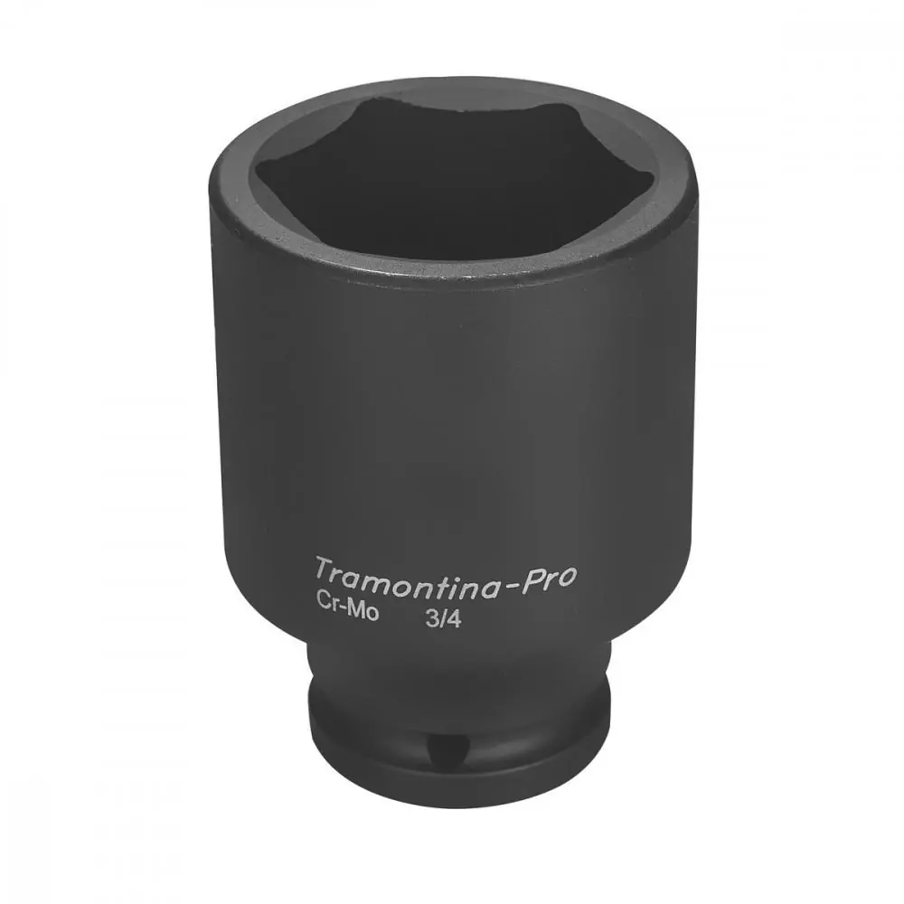 Soquete De Impacto Sextavado Longo Em Aço Cromo Molibdênio 46 Mm - Encaixe 3/4