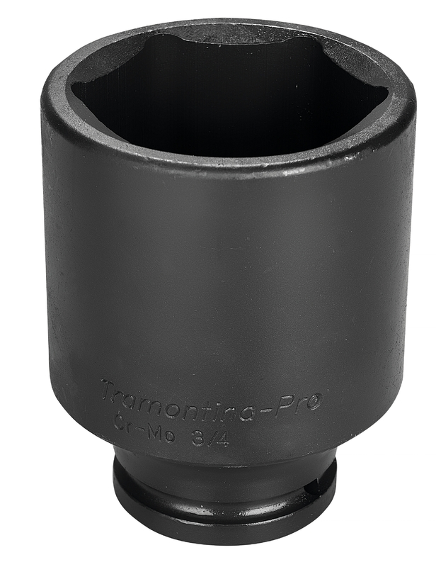Soquete De Impacto Sextavado Longo Em Aco Cromo Molibdenio 60 Mm - Encaixe 3 4 Tramontina