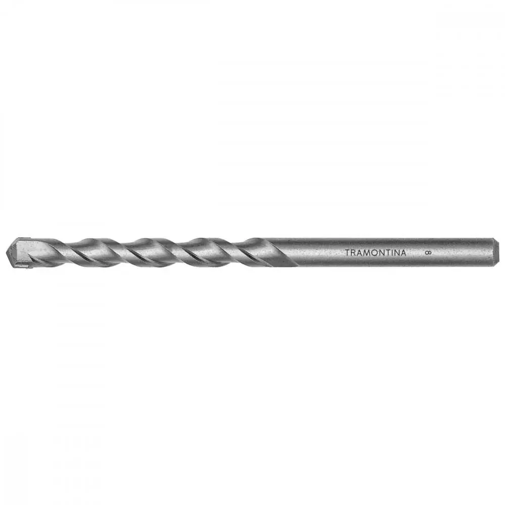 Broca Para Concreto 6.5x100 Mm 1/4" Tramontina Em Aço Especial Com Acabamento Jateado Din 8039